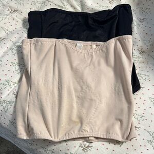 Black and Cream Strapless Tops